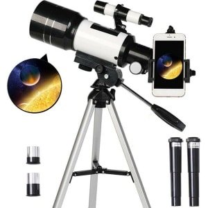DrPhone SUPERNOVAX2 Junior Astronomische HD Draagbare Telescoop - 300X70mm - 150x vergroting - Monoculaire met Statief & Telefoonhouder - Geschikt voor Astronomie Beginners/Kinderen & Volwassenen