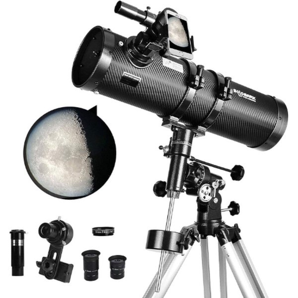 Sterrenkijker - Telescoop - 1.5X Barlow Lens - T-maanfilter - Verstelbaar Statief - Tafel Telescoop