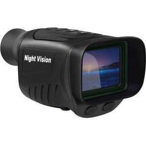 Nachtkijker met infrarood en 2 Inch scherm - Nachtcamera met 6x Optische en 8x Digitale zoom - Geschikt voor dag en nacht - incl. beschermhoes en kaartlezer