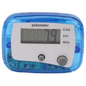 Stappenteller - Mini - Afstandsmeter - Calorie Verbrandings Meter - LCD - Blauw Doorzichtig