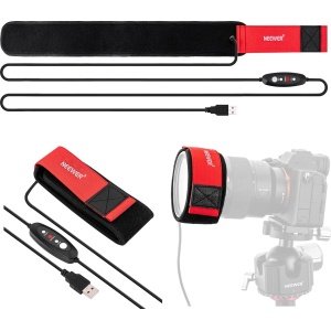 Neewer® - SB Lensverwarmer 400mm 400mm voor DSLR-camera en telescoop - 3 Temperatuurregelaar Instellingen - Telescoop Astrofotografie Dauwverwarmer Strip