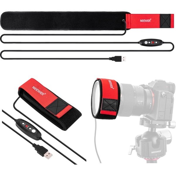 Neewer® - SB Lensverwarmer 400mm 400mm voor DSLR-camera en telescoop - 3 Temperatuurregelaar Instellingen - Telescoop Astrofotografie Dauwverwarmer Strip