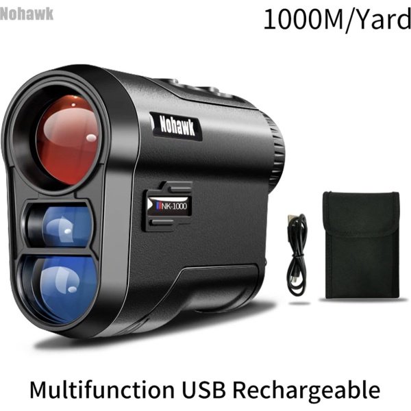 Nohawk 900M 1000y - Rangefinder - Golf - Hellingcompensatie - USB oplaadbaar - Monocular afstandmeter.