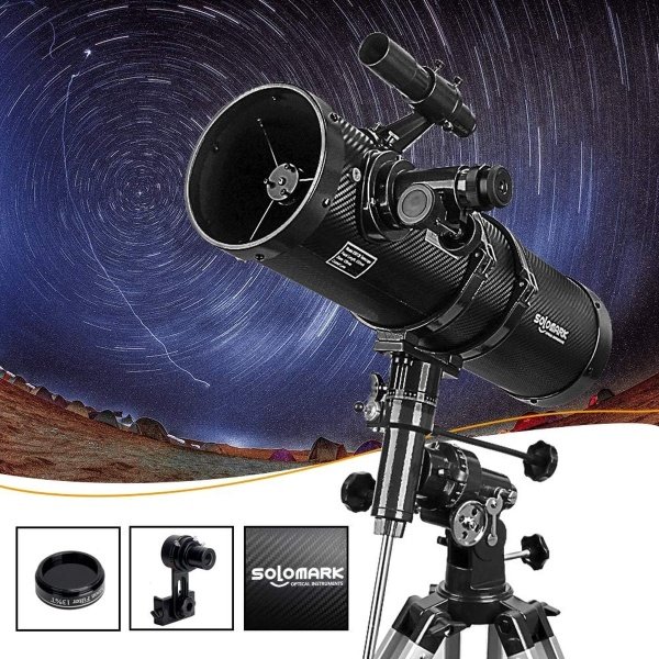 Telescoop - Sterrenkijker - Voor Volwassenen, Kinderen en Beginners - 1.5X Barlowlens - 13% T Maanfilter - Inclusief Telefoon Adapter voor Planeten en Maan Observatie