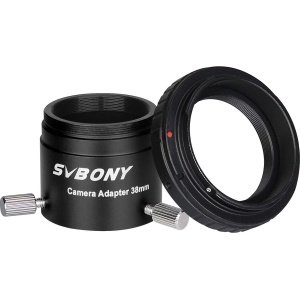 SVBony - SV186 - Scope Camera - Adapter - Volledig Metaal - Telescoop Reikwijdte Spotten - Adapter Monteren- T Ring Adapter - (35-38mm) - Telescoop Accessoires - Foto Adapters